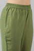 Green Poly Silk Anarkali Kurta Pant With Dupatta