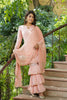  Women Pink Woven Design Kurta Sharara With Dupatta