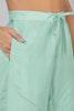  Women Sea Green Yoke Design Kurta Trousers With Dupatta