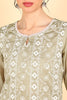  Women Beige Embroidered Kurta Trousers With Dupatta