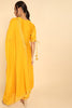  Women Mustard Solid Kurta Trousers With Dupatta