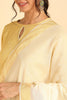  Women Yellow Solid Kurta Trousers With Dupatta