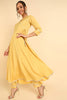  Women Yellow Solid Kurta Trousers With Dupatta