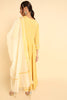  Women Yellow Solid Kurta Trousers With Dupatta