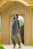  Women Grey Yoke Design Kurta Trousers With Dupatta