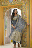  Women Grey Yoke Design Kurta Trousers With Dupatta