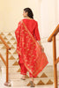  Women Red Ethnic Motifs Yoke Design Kurti with Trousers