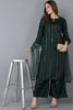  Women Green Solid Kurta Trousers With Dupatta