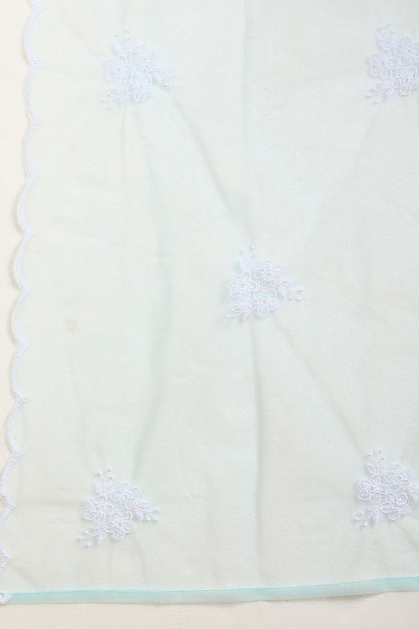  Women Blue Printed Kurta Sharara With Dupatta