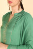  Women Green Solid Kurta Trousers With Dupatta