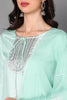  Women Green Embroidered Poly Silk