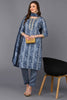 Grey Poly Silk Ethnic Motifs Straight Suit Set PKSKD1544