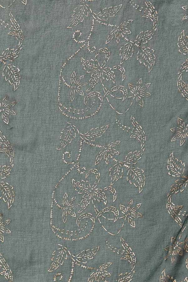  Women Green Poly Silk Ethnic Motifs Solid Kurta Trousers With Dupatta 