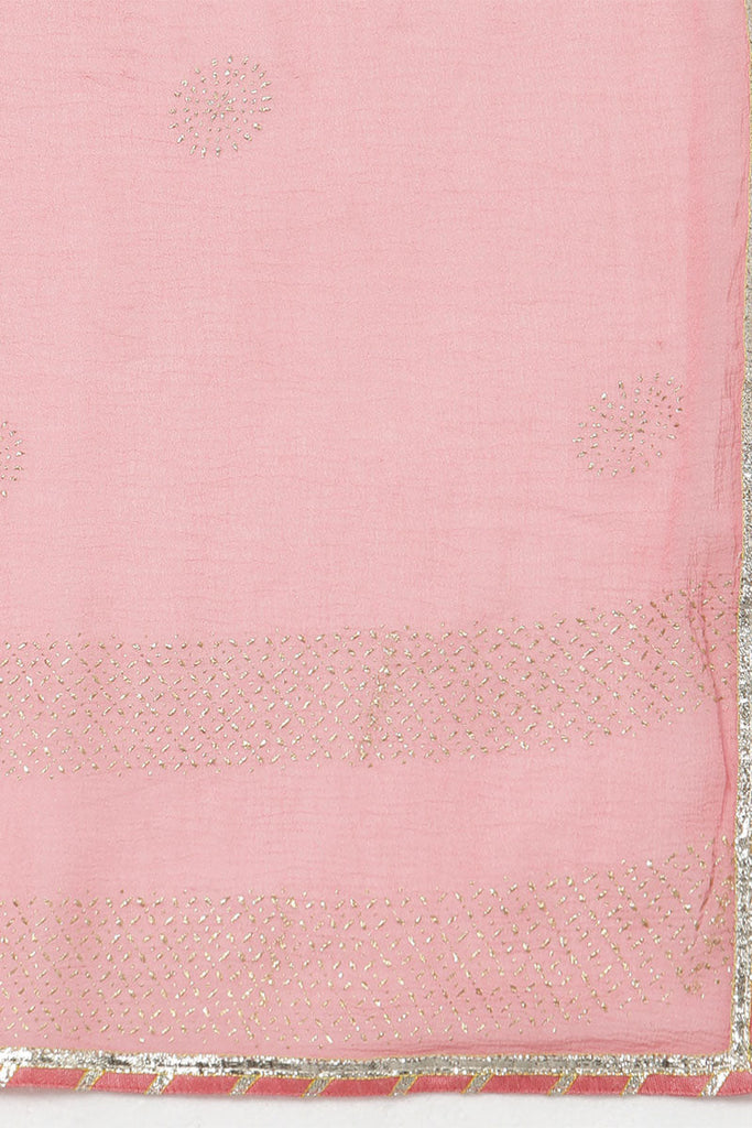 Pink Poly Silk Solid Solid Kurta Trousers With Dupatta PKSKD1594