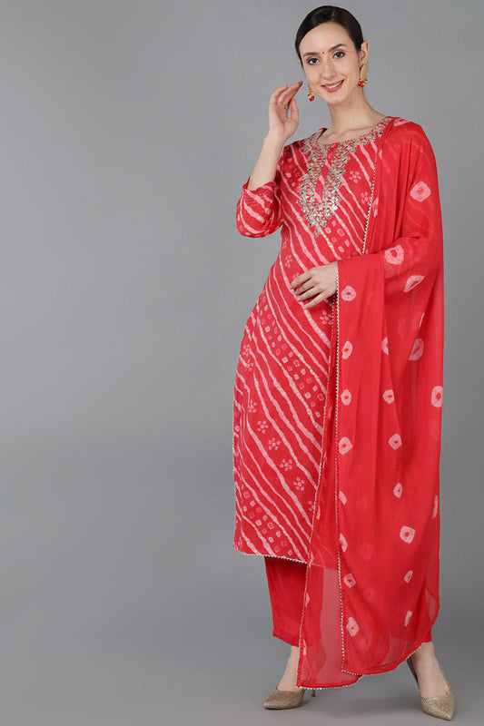  Women Pink Chanderi Silk Kurta Trousers With Dupatta 