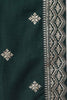 Green Silk Blend Solid Straight Kurta Trousers With Dupatta 