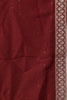 Maroon Silk Blend Solid A-Line Kurta Trousers With Dupatta 