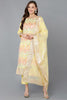 Yellow Poly Chanderi Woven Design Kurta Pant With Dupatta PKSKD1763