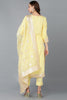 Yellow Poly Chanderi Woven Design Kurta Pant With Dupatta PKSKD1763