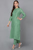 Green Silk Blend Embroidered Kurta Pant With Dupatta PKSKD1784