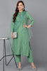 Green Silk Blend Embroidered Kurta Pant With Dupatta PKSKD1784