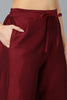 Silk Blend Maroon Embroidered Straight Kurta Pant With Dupatta PKSKD1825