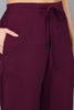 Burgundy Georgette Yoke Design Kurta Pant With Dupatta PKSKD1852