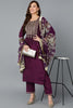 Purple Silk Blend Yoke Design Kurta Pant With Dupatta PKSKD1870