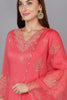 Pink Silk Blend Straight Kurta Palazzo With Dupatta PKSKD1872