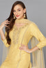 Flaxen Yellow Silk Blend Embroidered Festive wear Suit Set PKSKD1878