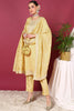 Yellow Silk Blend Straight Kurta Pant With Dupatta PKSKD1896