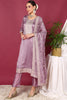 Lavender Silk Blend Straight Kurta Pant With Dupatta PKSKD1898