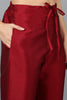 Maroon Silk Blend Yoke Design Kurta Trouser With Dupatta PKSKD1936