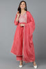 Silk Blend Blush Pink Straight Kurta Pant With Dupatta PKSKD1939