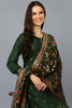 Green Silk Blend Ethnic Motifs Straight Suit Set PKSKD1953