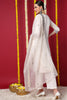 Off White Silk Blend Solid Embroidered Straight Suit Set PKSKD1996