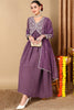 Purple Silk Blend Embroidered Anarkali Suit Set PKSKD1998