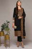 Black Silk Blend Solid Straight Suit Set PKSKD2003