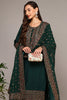 Green Silk Blend Solid Straight Suit Set PKSKD2005