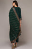 Green Silk Blend Solid Straight Suit Set PKSKD2005