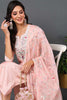 Pink Silk Blend Solid Embroidered Straight Suit Set PKSKD2012