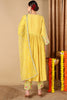 Yellow Silk Blend Embroidered Anarkali Suit Set PKSKD2046