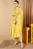 Yellow Silk Blend Embroidered Anarkali Suit Set PKSKD2046