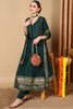 Green Silk Blend Woven Design Anarkali Suit Set PKSKD2051