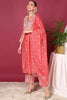 Pink Silk Blend Solid Yoke Design Anarkali Suit Set PKSKD2124