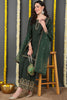 Green Silk Blend Solid Embroidered Straight Suit Set PKSKD2174