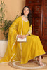 Yellow Silk Blend Solid Embroidered Anarkali Suit Set PKSKD2210