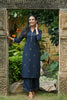 Navy Blue Poly Silk Straight Kurta Set PKSET1098