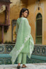  Women Green Woven Design Kurta Trousers With Dupatta