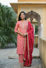 Pink Pure Cotton Straight Suit Set VKSKD1351